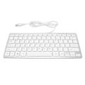 Miniatyrbild 1 av 7: USB Kabelanslutet Tangentbord 78 Tangenter Ultratunt Mini Portabelt Halkfritt Tyst Tangentbord för Bärbara Datorer Stationära Datorer Silver