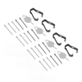 Miniatyrbilde 6 av 6: 20 stk. Tab S6 Stylus Pennetupper Enkel Installering 4 Pinsetter 4 Utløserpinner Slitesterk ABS SM P610 Erstatningstupper for Tab S6