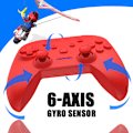 Pikkukuva 3 / 5: Langaton Gamepad Joystick -peliohjain NS Nintendo Switch Pro -konsoliin, punainen