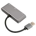 Miniatyrbild 2 av 7: USB3.0 till High Definition Multimedia Interface VGA Adapter USB Delad Skärm 1080P Fri Drivrutin Silvergrå 3 I 1 Hub