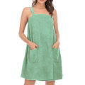 Pikkukuva 2 / 5: Naisten kylpytakki hihnoilla Pocket Spa -pyyhe Green L