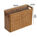 Miniatyrbillede 5 af 5: Japansk stil magasin kurv Organiseret plast rattan til Dark Brown