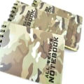 Miniatyrbillede 5 af 5: 2 stk. vandtæt notesblok til udendørs brug Camouflage Pvc Vandtæt notesbog Allvejr regntæt udendørs notesblok Spiralbundet bog