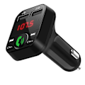 Miniatyrbillede 2 af 7: FM-transmitter X10 med Bluetooth Handsfree 4 i 1 Sort black