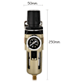 Miniatyrbilde 5 av 5: Vannutskiller Trykkregulator Trykkluftkompressor Regulator med Metallskjerm 3/8 tommers Filter