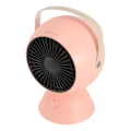 Miniatyrbild 6 av 7: Mini Fläktvärmare 1300W Tyst Konstant Temperatur Snabb Uppvärmning Bärbar Skrivbordsvärmare för Sovrum Kontor 100V‑240V Rosa EU-kontakt