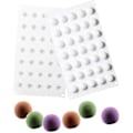 Miniatyrbillede 1 af 8: Glober 35 stk Silikoneform | Mousseform Pralineform white