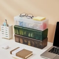 Miniatyrbillede 7 af 7: Desktop datakabel efterbehandling gitter opbevaringsboks plast white
