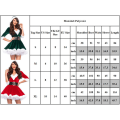 Miniatyrbild 4 av 4: Dam Jul A-ine Klänning Hatt Jultomten Cosplay Fancy Dress green L
