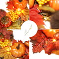 Miniatyrbilde 2 av 5: Ytterdør Høstkrans - Hjem Høst Dekor - Gresskar Krans - Halloween Thanksgiving Utendørs