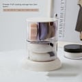 Miniatyrbillede 2 af 8: 360° roterende opbevaringsboks til kosmetik og smykker white 2 layer