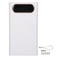 Miniatyrbillede 1 af 7: 10W DIY 18650 Bærbar Powerbank Case L12 Mobil Batterioplader 12 Batteriers Kapacitet med 2 LED Lys LCD Display Hvid