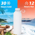 Pikkukuva 3 / 5: 1 kpl auton kannettava termoskuppi 500 ml ruostumatonta terästä pieni suu Lily white