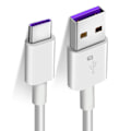 Miniatyrbild 1 av 7: Vit 1m Datakabel 5A Typ C Snabbladdningskabel för Android för Huawei Honor för Xiaomi Mobiltelefon
