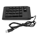 Miniatyrbillede 6 af 7: USB Kablet Numerisk Tastatur 19 Taster Numerisk Pad Vandtæt RGB Baggrundslys Bærbar til Notebook Laptop Computer Sort