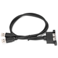 Miniatyrbillede 4 af 7: USB Forlængerkabel Dobbelt Port Ekstern Baffel Konverteringslinje med Øreskruehul 50cm