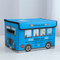 Miniatyrbild 8 av 10: Stor hopfällbar förvaringslåda Tecknad skolbuss