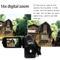 Miniatyrbilde 3 av 5: 16X zoomkamera HD 1080p digitalt videokamera 2,7 tommer (Storbritannia, svart)