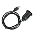 Pikkukuva 7 / 7: Kaksi USB 2.0 uros - USB 2.0 naaras vedenpitävä Plug and Play -autoteline upotettava kaapeli USB-kojelaudan paneelikiinnityskaapeli autoon