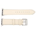 Miniatyrbilde 6 av 7: Smartklokke Lærreim Universal Smartklokke Erstatningsreim for IWatch Series SE 8 7 6 5 4 3 2 1 38mm 40mm 41mm Beige