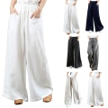 Miniatyrbillede 2 af 3: Dame Sommer Casual Løse Bukser Wide Leg Bukser Træningsbukser aprikos apricot XL