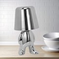 Miniatyrbilde 1 av 5: Sengelampe med berøringskontroll, Guld Thinker Lampe Skrivebordslampe Trådløs Oppladbar Bærbar Dekorativ Nattlampe Med USB-lading silver Standing style 8905