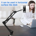 Miniatyrbilde 8 av 8: Tablettstativ Tablettstativ Holder for nettbrett 360 grader roterende med stabil aluminiumsarm for iPad, nettbrett, telefon