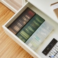 Miniatyrbillede 6 af 7: Desktop datakabel efterbehandling gitter opbevaringsboks plast white