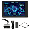 Miniatyrbillede 1 af 7: 3,5 tommer IPS USB Mini Skærm CPU GPU RAM Temperatur Data Monitor PC Sensor Panel Display med 4 Pin Bundkort Kabel