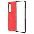Pikkukuva 6 / 7: Nahkainen älypuhelinkotelo, iskunkestävä suojakotelo Samsung Galaxy Z Fold 3:lle, punainen