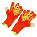 Miniatyrbillede 4 af 7: Fodboldmålmandshandsker til mænd og kvinder, latex nylon, skridsikker, åndbar fingerbeskyttelse, fodboldmålmandshandsker til træningskonkurrence, orange, størrelse 10