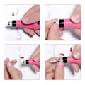 Miniatyrbilde 4 av 4: INF Elektrisk neglfil med 6 bits Vit Hvid