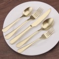 Miniatyrbilde 3 av 4: 5-delt sett, satinfinish rustfritt stål sett, service sett, servise sett for hjem og restaurant, champagne