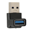 Pikkukuva 1 / 7: Oikeakulmainen 90 asteen USB-uros - USB-naaras -sovitin, pieni, kannettava, 10 Gbps nopea tiedonsiirto, USB3.1-lataussovitin