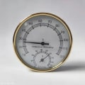 Miniatyrbild 1 av 5: Metallurtavla inomhushygrometertermometer, hygrometer med träbricka för verkstäder, skolor, skolor, marknader och basturum