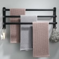 Miniatyrbild 1 av 4: Vägghängd handdukshängare 30 cm tre bars handdukshängare Matt