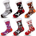 Miniatyrbild 2 av 2: Dam Vinter Fuzzy Warm Socks Non Halk Supermjuk tjock julstrumpa type3