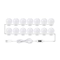 Miniatyrbilde 1 av 5: 14 stk LED sminkespeillamper Smart sensorstyring Sminkespeillamper Badromsspeillampe med 1,5 m USB-kabel LED-lysstrimler 14 stk.