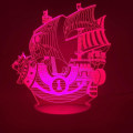 Pikkukuva 2 / 7: One Piece Luffy 3D Illusion yövalolamppu Smart Touch, RG