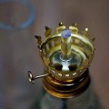Miniatyrbilde 4 av 5: Parafinlampe, retro nostalgisk stormlykt, enkelt glass