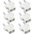 Miniatyrbillede 1 af 5: US til EU Adapter, [6 Pack] 2 Pin, Converter, Hvid