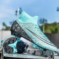 Miniatyrbillede 4 af 5: Fodboldstøvler til mænd Anti-slip Fodboldstøvler Knopper Græs Fodbold Sneakers 3A1126A Blue 35