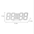 Miniatyrbillede 2 af 4: 3D Digital Bord Vægur LED Natlys Dato Tid Alarm