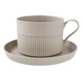 Miniatyrbilde 1 av 5: 250 ml keramisk kaffekopp med fat, ensfarget tekopp og Beige