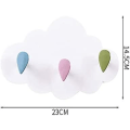 Miniatyrbild 2 av 4: Cloud Kids klädhängare Krokar Ingen borrning Installation Väggkrok Barn väggmonterad klädhängare med 3 krokar för kök badrum