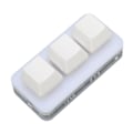 Miniatyrbilde 6 av 7: USB 3-knappers Mini Tastatur RGB LED Bakgrunnsbelysning Støtter Hot Swap OSU HID Makro Programmering Tastatur for Windows for OS X for Linux Hvit