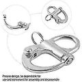 Miniatyrbilde 3 av 5: Rustfritt stål Fast marin rigg Snap Button Quick Release Ring 1st-52mm