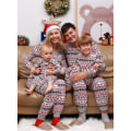 Pikkukuva 5 / 5: Perhevanhemman ja lapsen yhteensopiva kotisetti pyjamat, joulupyjamat pikkulapselle 6