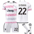 Miniatyrbillede 1 af 2: 23-24 Juventus ude nr. 9 Hovic trøje 7 Chiesa 22 Di Maria 10 Pogba fodboldsæt NO.22 DI MARIA 20