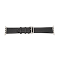 Miniatyrbillede 6 af 7: Smart Watch Band Urrem Læder Smart Watch Tilbehør til IOS Watch Series SE 8 7 6 5 4 3 2 1 42mm 44mm 45mm Sort